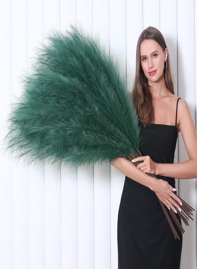 Wertuirk 8 Pcs 45 inch Tall Faux Pampas Grass Decor, Large Artificial Green Pompous Grass Bulk, Long Fake Pompas for Floor Vase Filler, Wedding, Baby Shower, Home and Boho Decor (Green) - Image 1